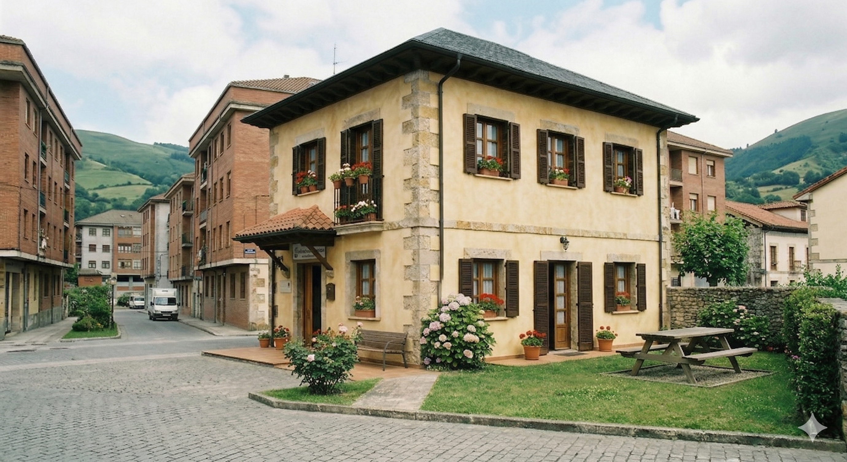 Jardín con merendero